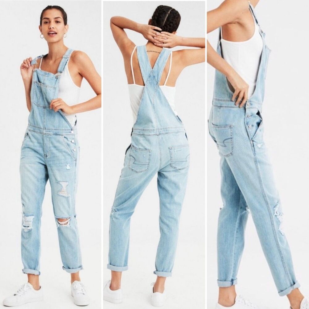 American Eagle Outfitters Overalls Distressed TomGirl XS - Picture 2 of 12